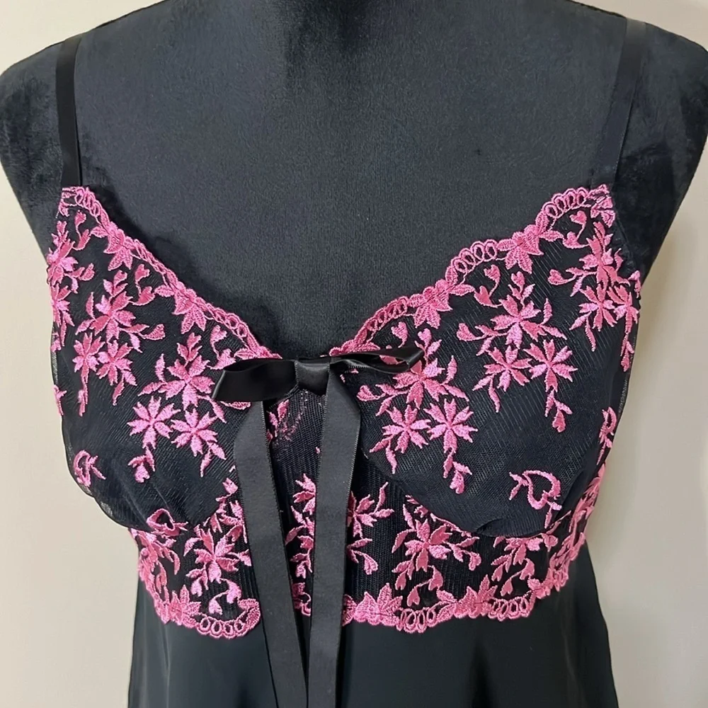 Seductive Wear Vintage Mesh Sexy Women’s Floral Lace Babydoll Mini Slip Dress
